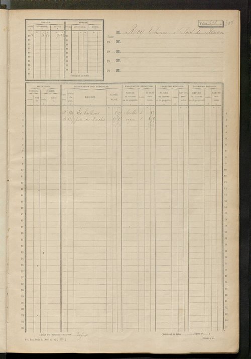 Matrice des propriétés non bâties, fol. 493 à 753.