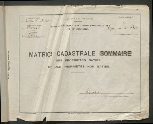 Table des comptes de la matrice. Comptes actifs personnes morales et A - C.