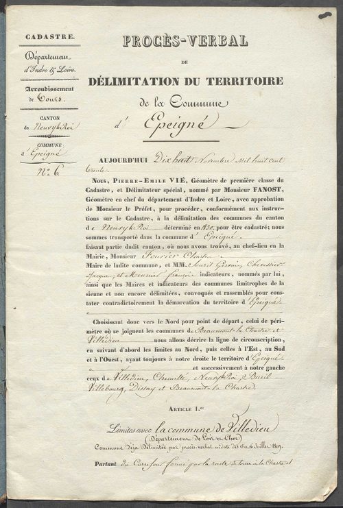 Épeigné-sur-Dême (1830)