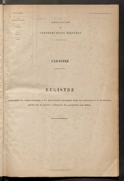 Matrice des propriétés foncières, fol. 2775 à 2953 ; table alphabétique des propriétaires.