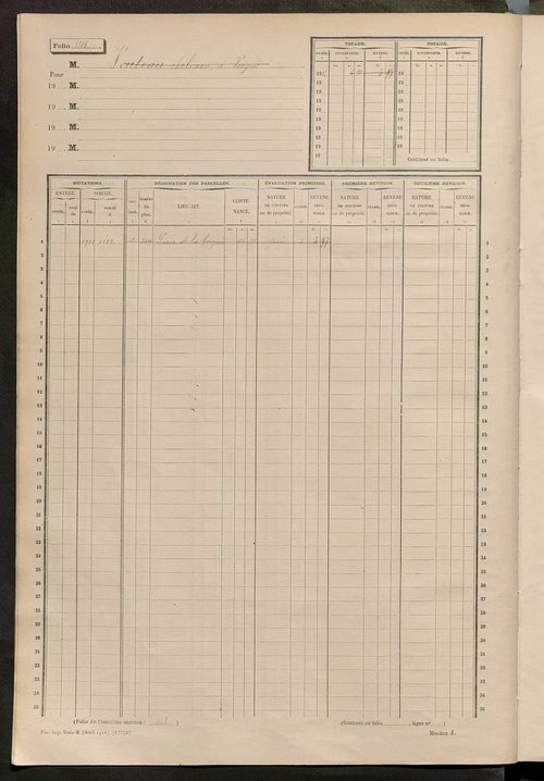 Matrice des propriétés non bâties, fol. 1801 à 2294.