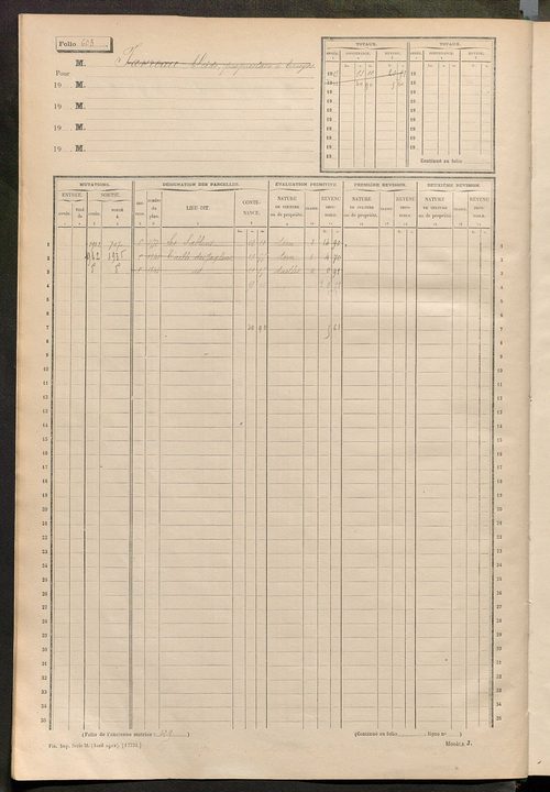 Matrice des propriétés non bâties, fol. 601 à 1200.