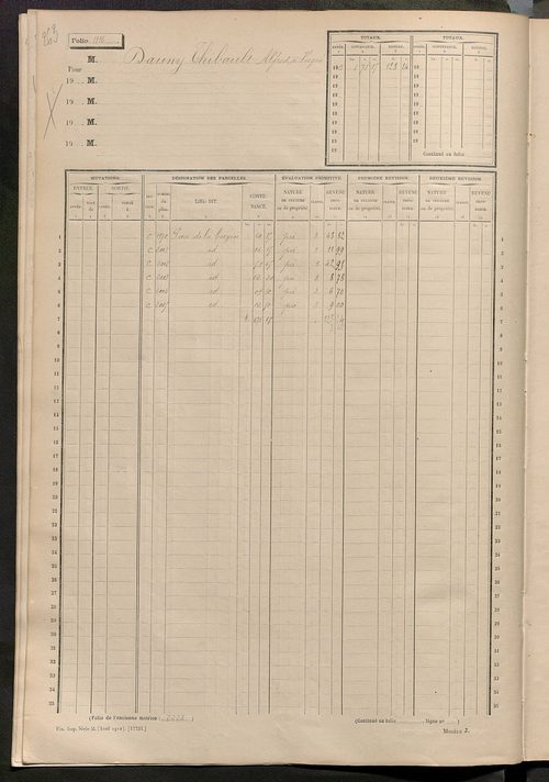 Matrice des propriétés non bâties, fol. 1801 à 2294.