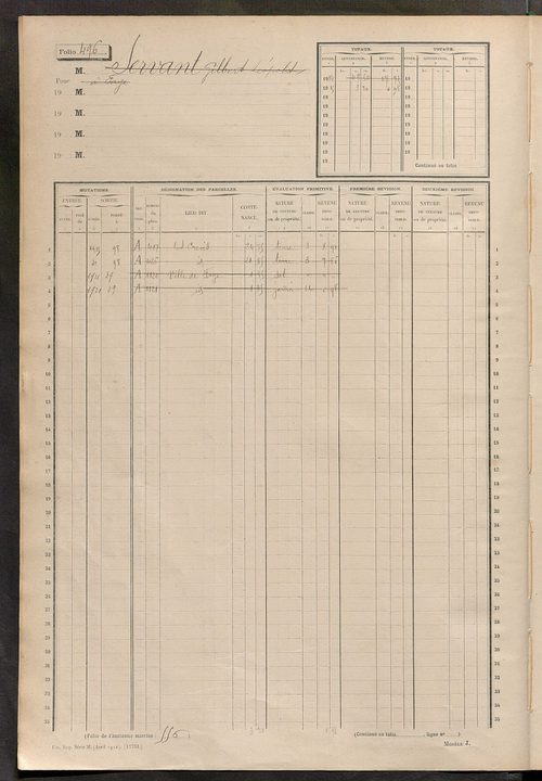 Matrice des propriétés non bâties, fol. 493 à 869.
