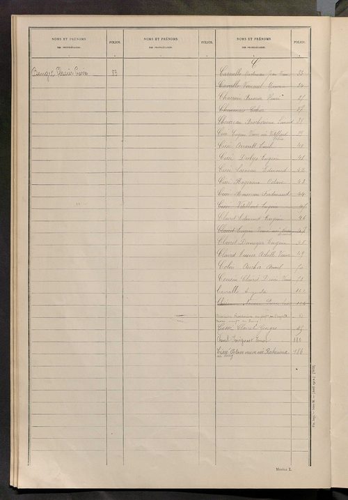 Matrice des propriétés non bâties ; tableau présentant les augmentations et les diminutions survenues dans la matière imposable ; récapitulation ; table alphabétique des propriétaires.