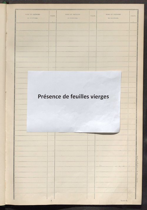Tableau présentant les augmentations et les diminutions survenues dans la matière imposable ; récapitulation ; table alphabétique des propriétaires ; matrice des propriétés non bâties, fol. 1 à 500.