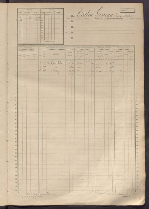 Matrice des propriétés non bâties, fol. 1 à 600.