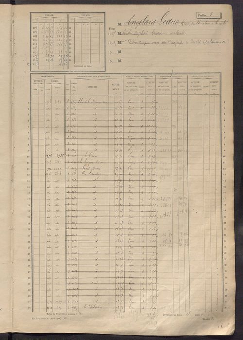 Matrice des propriétés non bâties, fol. 1 à 600.