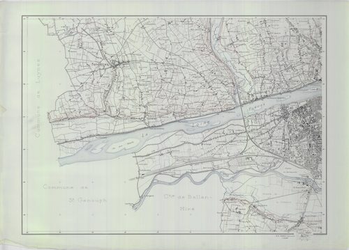 Groupement d'urbanisme de Tours, planche 3 : Fondettes, La Riche, Saint-Cyr-sur-Loire (1957)