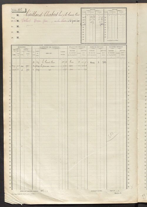Matrice des propriétés non bâties, fol. 1797 à 2394.