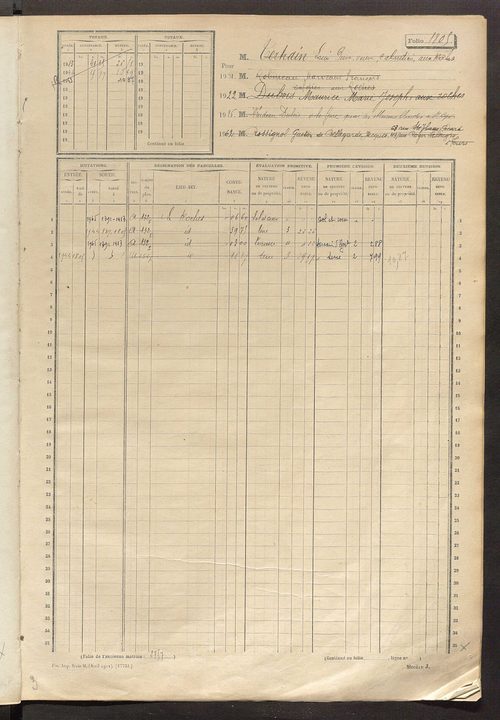 Matrice des propriétés non bâties, fol. 1797 à 2394.