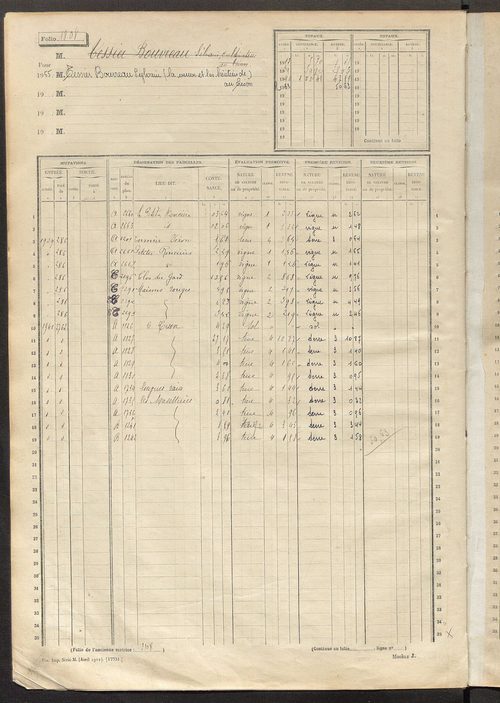 Matrice des propriétés non bâties, fol. 1797 à 2394.