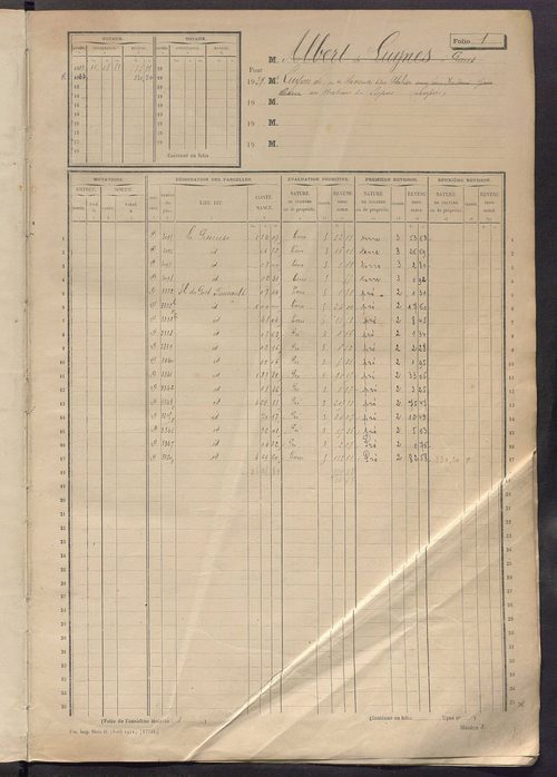 Matrice des propriétés non bâties, fol. 1 à 600.