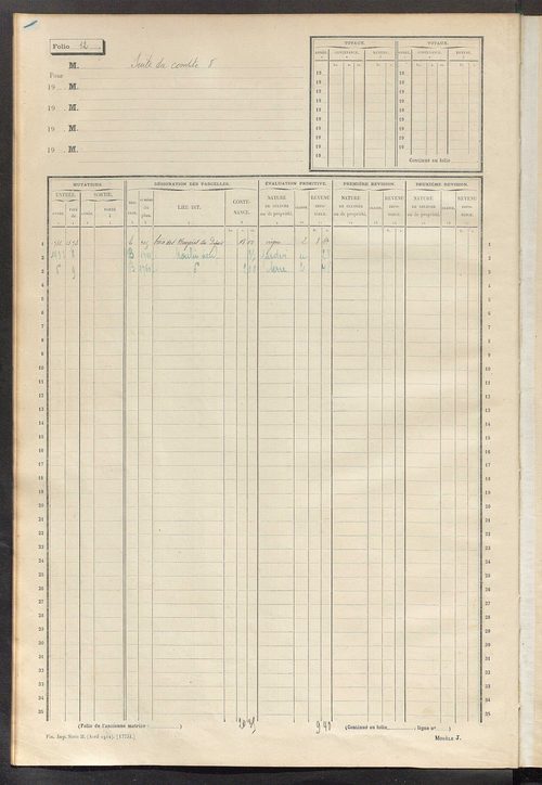 Matrice des propriétés non bâties, fol. 1 à 600.