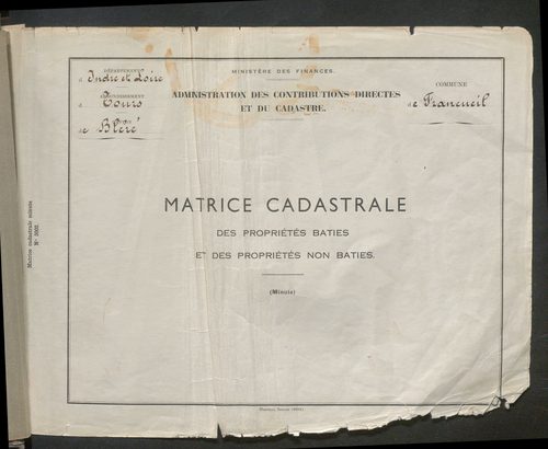 Table des comptes de la matrice. Comptes actifs personnes morales et A - Bl.