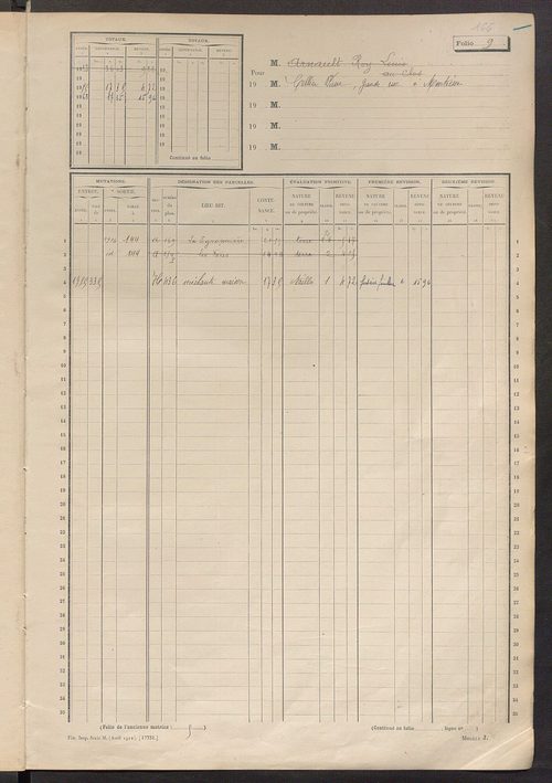 Matrice des propriétés non bâties, fol. 1 à 600.