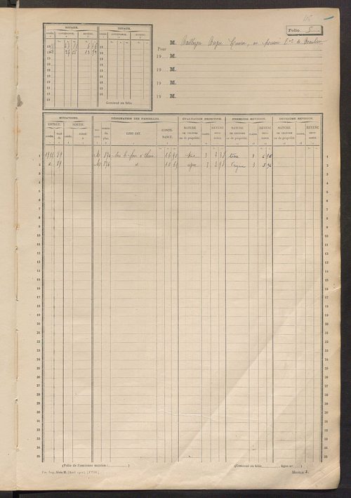 Matrice des propriétés non bâties, fol. 1 à 600.