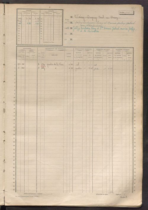 Matrice des propriétés non bâties, fol. 1089 à 1688.