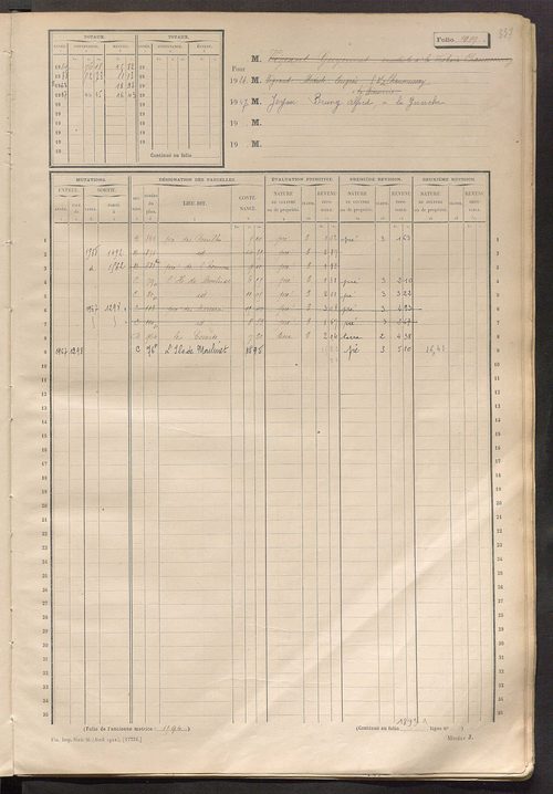 Matrice des propriétés non bâties, fol. 1089 à 1688.