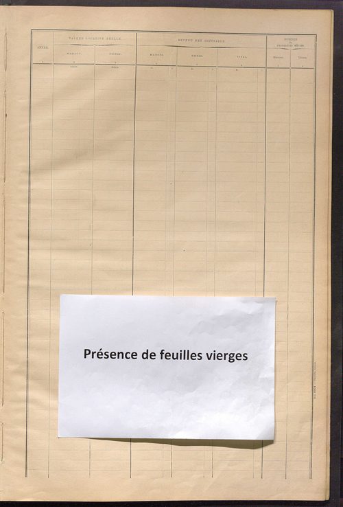 Matrice des propriétés bâties ; récapitulation ; table alphabétique des propriétaires.