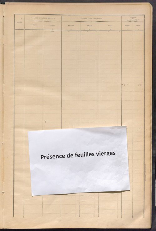 Matrice des propriétés bâties ; récapitulation ; table alphabétique des propriétaires.