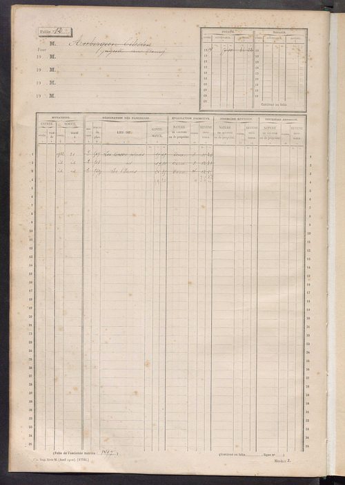 Matrice des propriétés non bâties, fol. 1 à 600.