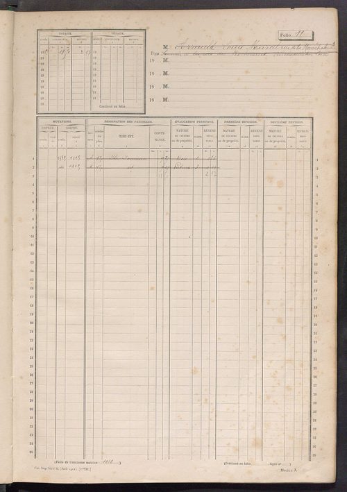 Matrice des propriétés non bâties, fol. 1 à 600.