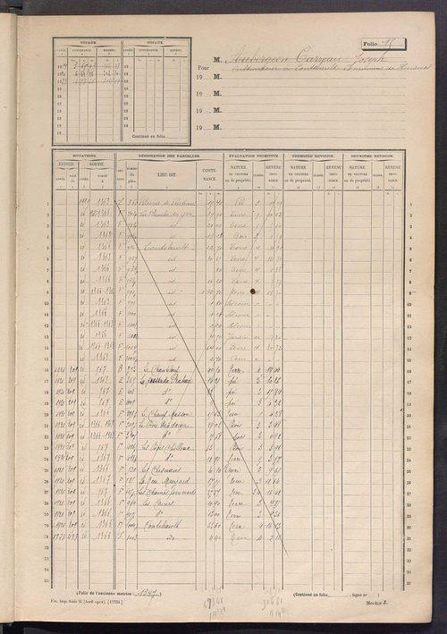 Matrice des propriétés non bâties, fol. 1 à 600.