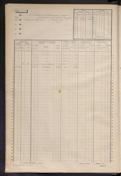 Matrice des propriétés non bâties, fol. 501 à 970.