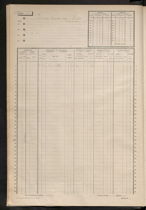 Matrice des propriétés non bâties, fol. 501 à 970.