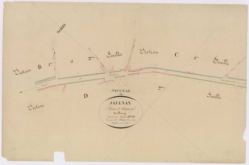 Plan d'alignement, développement sections B, C et D