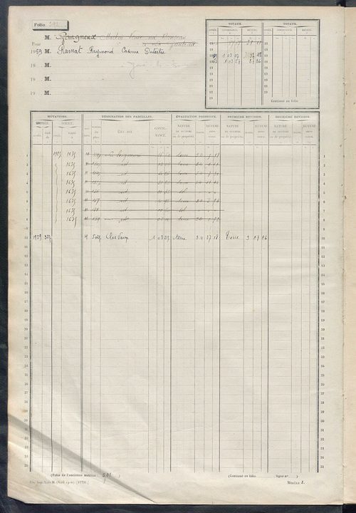 Matrice des propriétés non bâties, fol. 585 à 1152.