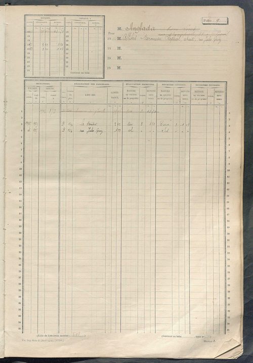 Matrice des propriétés non bâties, fol. 1 à 584.