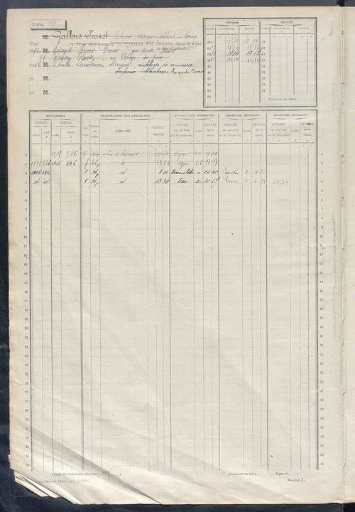 Matrice des propriétés non bâties, fol. 585 à 1152.