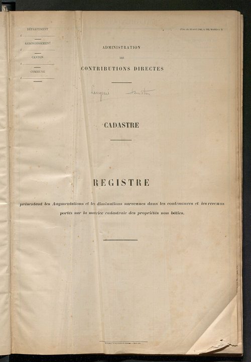 Matrice des propriétés foncières, fol. 2001 à 2249.