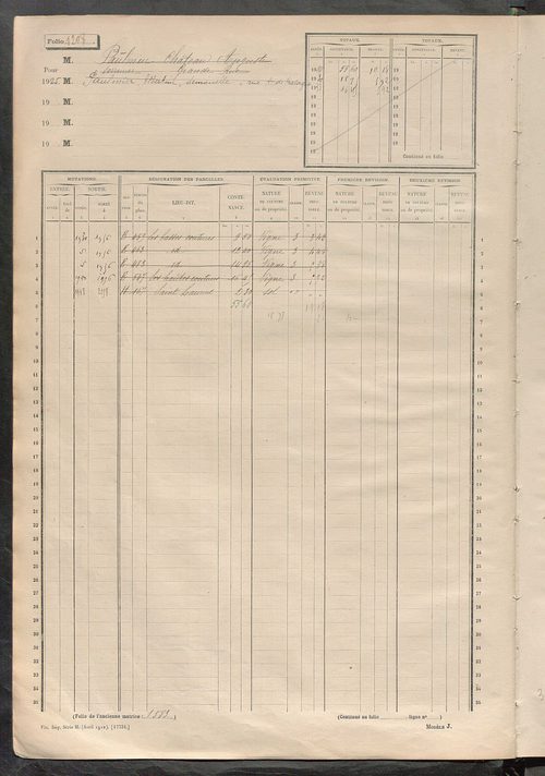 Matrice des propriétés non bâties, fol. 1201 à 1800.