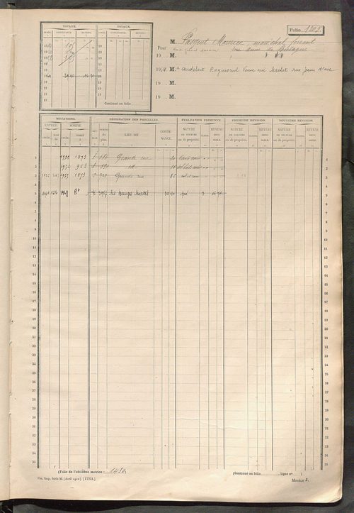 Matrice des propriétés non bâties, fol. 1201 à 1800.