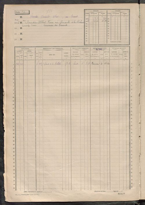 Matrice des propriétés non bâties, fol. 1 à 600.