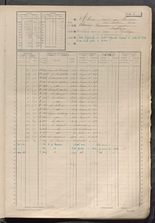 Matrice des propriétés non bâties, fol. 1 à 600.