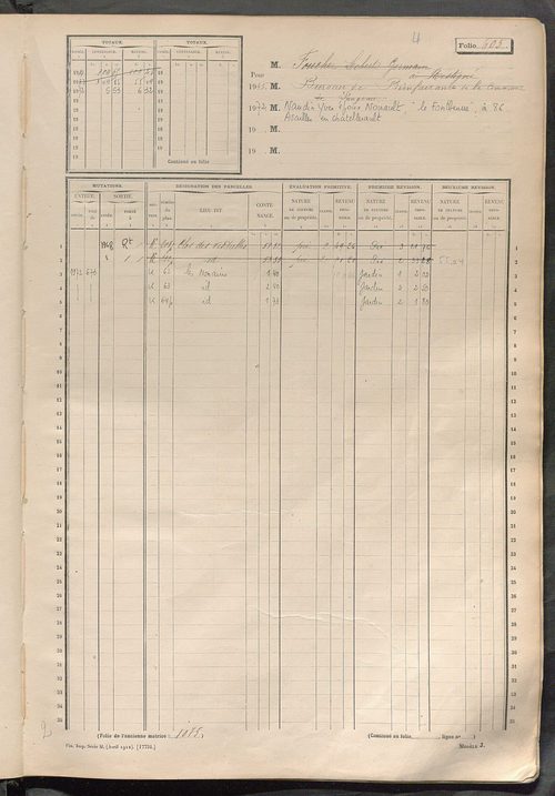 Matrice des propriétés non bâties, fol. 601 à 1200.
