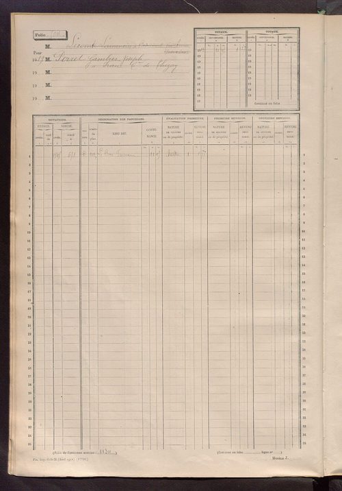 Matrice des propriétés non bâties, fol. 489 à 1088.