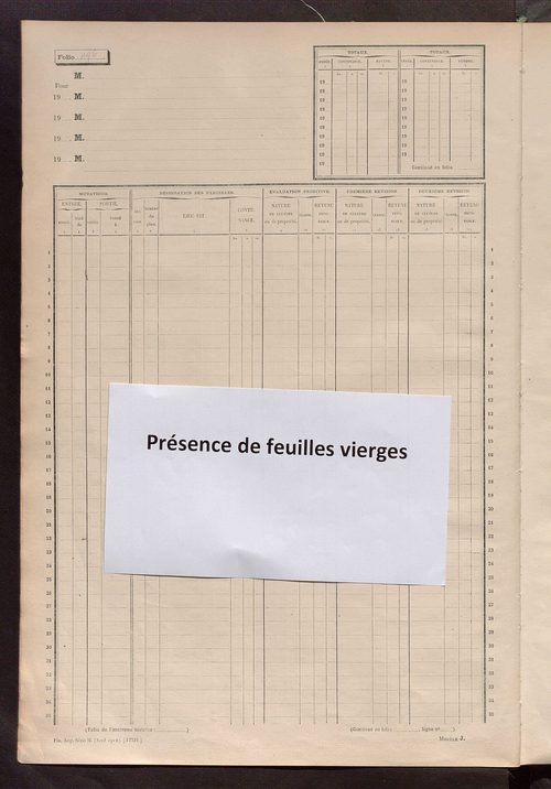 Matrice des propriétés non bâties, fol. 489 à 1088.