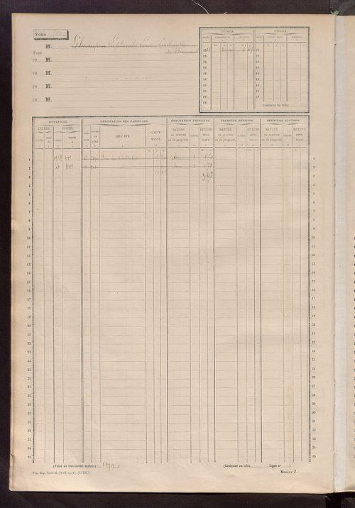Matrice des propriétés non bâties, fol. 489 à 1088.