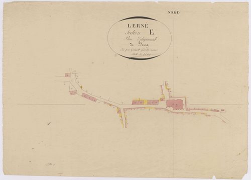 Plan d'alignement, développement section E