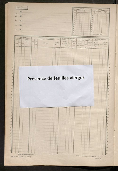 Matrice des propriétés non bâties, fol. 493 à 536.