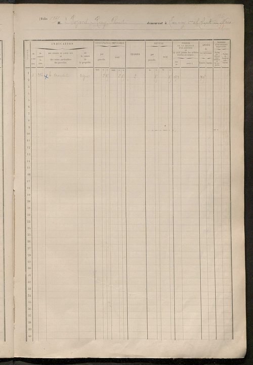 Matrice des propriétés foncières, fol. 1255 à 1654.