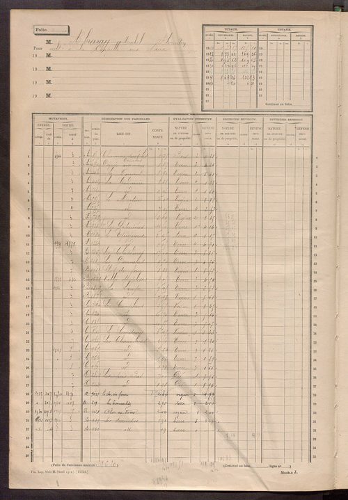 Matrice des propriétés non bâties, fol. 1 à 600.