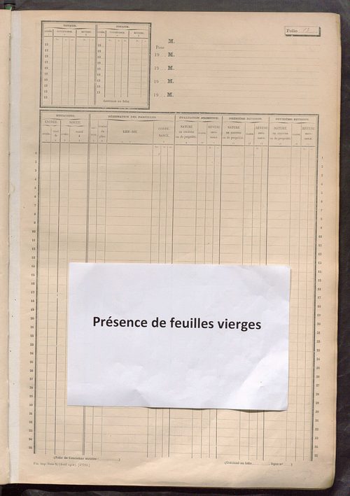 Matrice des propriétés non bâties, fol. 1 à 600.
