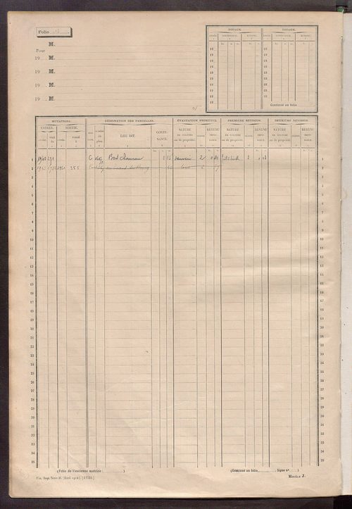 Matrice des propriétés non bâties, fol. 1 à 600.