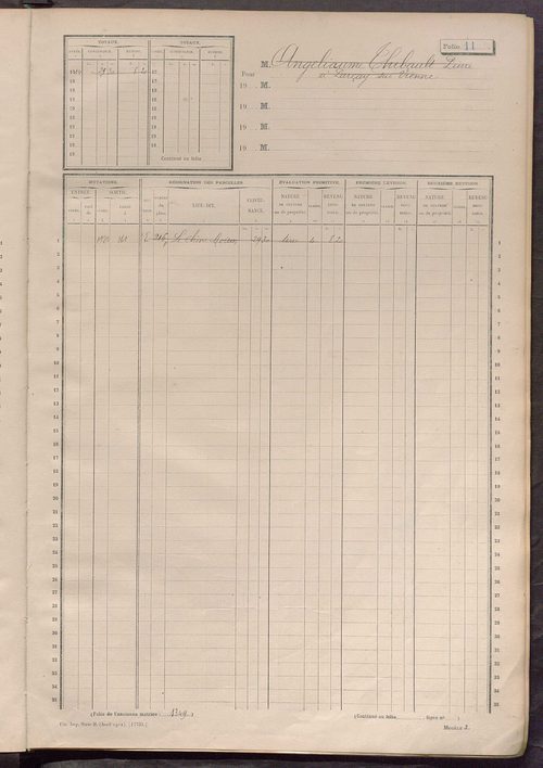 Matrice des propriétés non bâties, fol. 1 à 600.